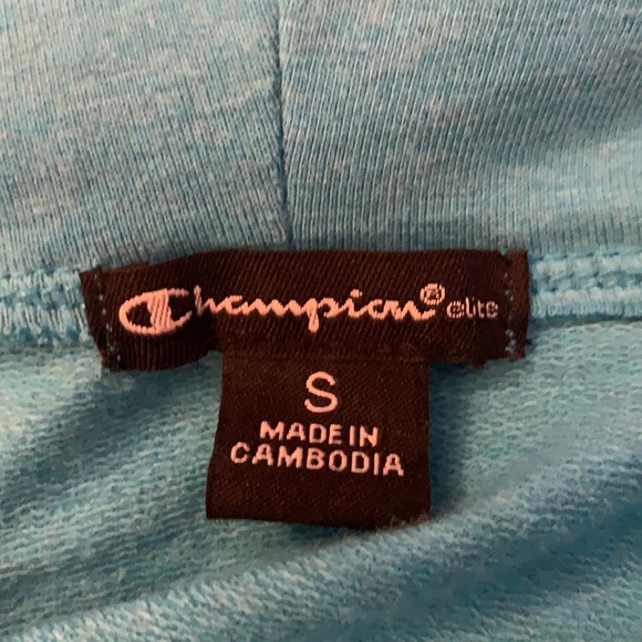 Women's Turquoise CHAMPION HOODIE SMALL - Picture 11 of 12